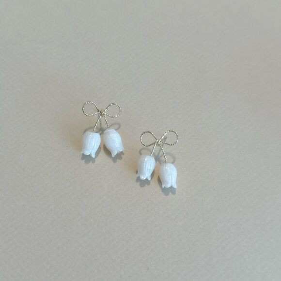 Flower drop earrings M871 - Picture 1 of 3